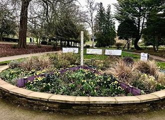 photo of the peace garden on we love Abington Park facebook group