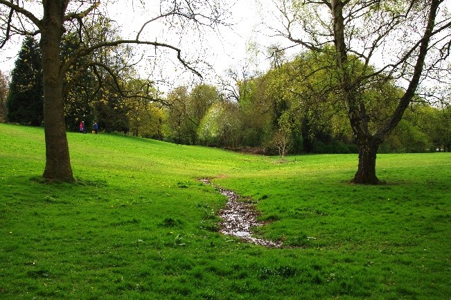 Upper part of depression looking south